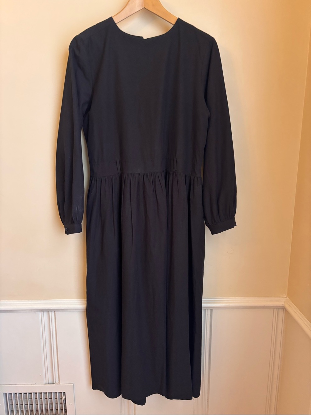 OLIVE clothing Long Sleeve Black Midi Dress - Classic Women's Dress
